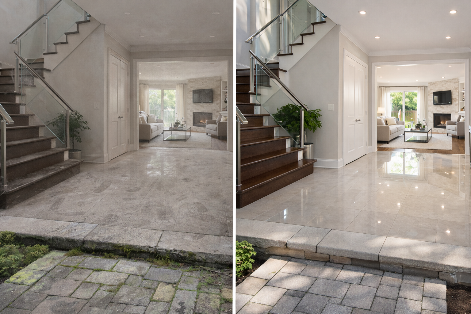 Before and after inside and outside home cleaning in GTA