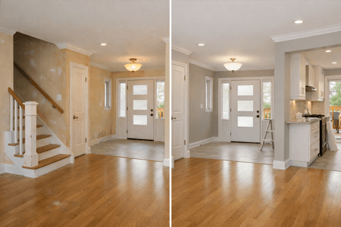 General home repair and repainting before-and-after example in the GTA
